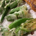 MULA's cooksnap of when they made おくらのサクサク揚げ焼き.