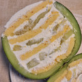 ほか弁ママ's cooksnap of when they made 丸ごとメロンケーキ♡作っちゃいました.