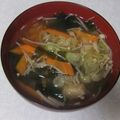 きらり流れ星's cooksnap of when they made 簡単、ビジネスホテル風のお味噌汁.