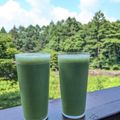 ⁂山暮らしわんこ⁂'s cooksnap of when they made ケール入りバナナスムージー♪【豆乳使用】.