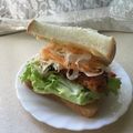 Ruriluru's cooksnap of when they made アジフライのとんかつソースサンド.