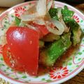 ひろぅみん's cooksnap of when they made オクラとトマトのサッパリ☆胡麻おかか和え.