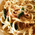 ☆ごはんできた☆'s cooksnap of when they made 新生姜と油揚げの焼きうどん.