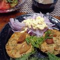 ひっこ's cooksnap of when they made 青しそ香る！豆腐と鶏挽肉のつくねバーグ.