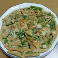 55才のおじさん's cooksnap of when they made 豚肉とにらのもちもちチヂミ.