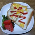 和☆2049's cooksnap of when they made サクっとろーり♪モーニングトースト.