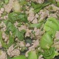 湘南の日向キッチン's cooksnap of when they made かぐら南蛮と牛ひき肉炒め.
