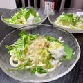 ♪Key♪'s cooksnap of when they made ５種の薬味で食べる揚げ茄子ぶっかけうどん.