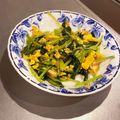 えり☆さや's cooksnap of when they made 小松菜とベーコンのふわたま深煎りごま炒め.