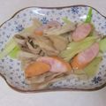 きらり流れ星's cooksnap of when they made 副菜に♪長ねぎと舞茸のバターポン酢炒め♪.