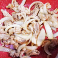 ハニイとムサシ's cooksnap of when they made 10分！豚こまと新玉ねぎのスタミナ炒め.