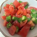 みぃこ☆ママ's cooksnap of when they made オクラトマトとみょうがのごまポン酢.
