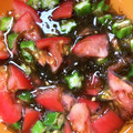 mincosmo's cooksnap of when they made トマトとオクラのもずく酢和え　.
