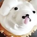 クマライス3号's cooksnap of when they made 秋田犬サンタのクリスマスカップケーキ☆.