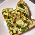 真観子さん's cooksnap of when they made ピーマン大きめトースト②　~とろろ昆布.