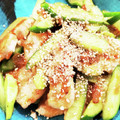milestone★'s cooksnap of when they made 鶏ときゅうりの梅炒め.