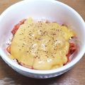 ゆわ☁︎︎⋆｡'s cooksnap of when they made オートミール　レンジでキムチチーズ.