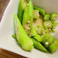 ariyuch's cooksnap of when they made めんつゆで♪オクラのおひたし.