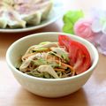 runa10's cooksnap of when they made にんにく醤油ドレッシングの春雨サラダ.