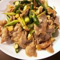 こはるママ♡'s cooksnap of when they made 豚肉と卵とアスパラ炒め.