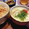 ひっこ's cooksnap of when they made 白だしふわとろ梅卵☆豆腐あんかけみょうが.