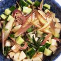 ココハナミコ☆'s cooksnap of when they made 長いもきゅうり&薬味のごま醤油和え.
