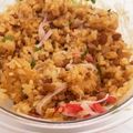 うさぎのためちゃん's cooksnap of when they made レンジで3分♡カニカマとネギのチャーハン.