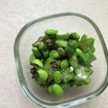 Ruriluru's cooksnap of when they made 枝豆・オクラの塩昆布和え.