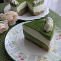 たまごろう's cooksnap of when they made 抹茶とホワイトチョコのムースケーキ.