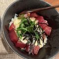 rug7's cooksnap of when they made マグロづけ山かけ丼.