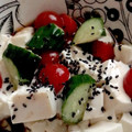 ミファ☆'s cooksnap of when they made ＊トマトときゅうりと豆腐のサラダ＊.