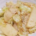 あや3069's cooksnap of when they made ✿キャベツとかまぼこのゴマ醤油炒め✿.