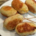 saki1010's cooksnap of when they made お家で簡単！韓国 チーズドッグ ハットグ.