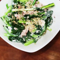 クックM96XDX☆'s cooksnap of when they made 鯖缶と小松菜のマヨ和え.