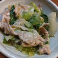 twママ's cooksnap of when they made ☆簡単☆レタスと豚こまの味噌マヨ炒め.