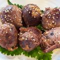 あっこパンプキン's cooksnap of when they made ころころ♪牛肉巻きおにぎり.