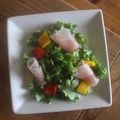 みるく茶's cooksnap of when they made 誕生日、父、母の日に簡単生ハムサラダ♥️.
