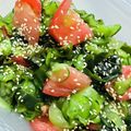 aikokeshi's cooksnap of when they made 副菜に♪ワカメ、きゅうり、トマトの酢の物.