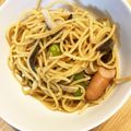たんぽぽしぃ's cooksnap of when they made ワンパン♪ナスとベーコンの和風パスタ.
