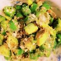 milestone★'s cooksnap of when they made 簡単！アボカドとオクラのわさび和え.