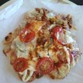307号室's cooksnap of when they made 鶏むね1枚で生地いらず！フライパンピザ.