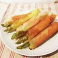 ペキのリリー's cooksnap of when they made 焼くまで５分♪簡単アスパラベーコン春巻き.