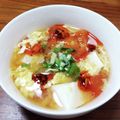 YCHキッチン's cooksnap of when they made トマトと豆腐のサンラータン風スープ.