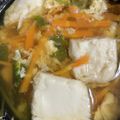 手抜きクック's cooksnap of when they made ☆簡単！☆にんじん・卵・豆腐のお吸い物.
