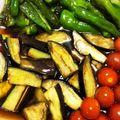 ♪さやbakery♪'s cooksnap of when they made 【麺つゆ・酢1:1】夏野菜の焼き浸し.