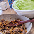 ぱっくまん★'s cooksnap of when they made 野菜不足解消!!中華風ひき肉レタス包み.