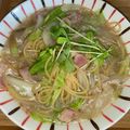 ふふふふふぅ～'s cooksnap of when they made キャベツとアスパラの白だしスープパスタ.