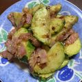 クックH86AFM☆'s cooksnap of when they made ズッキーニとベーコンの炒め物.