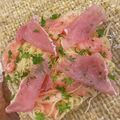 moripu's cooksnap of when they made 甘くてさっぱり！桃と生ハムの冷製パスタ.
