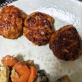 クックE5VY5L☆'s cooksnap of when they made 鶏挽き肉の照り焼きハンバーグ☆つくね風.